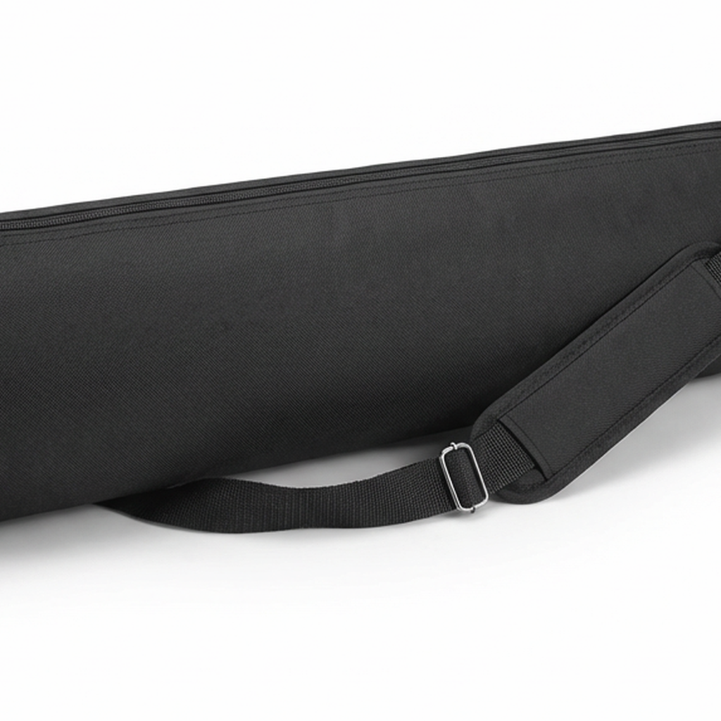Tripod screen carry bag handle and strap detail on light background