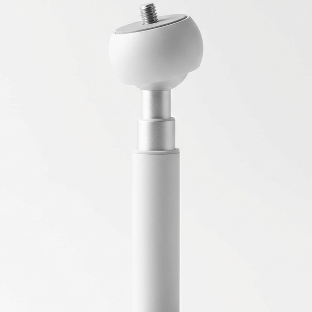 Desktop projector stand mounting screw and adjustment detail