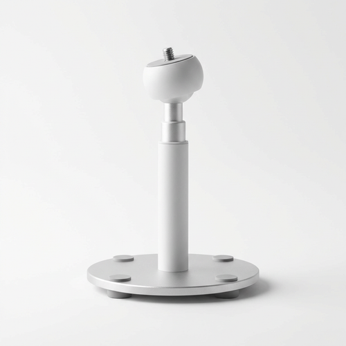 Desktop projector stand with visible mounting screw